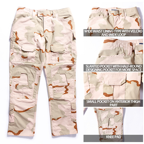 3 στρατιωτικά τακτικά εσώρουχα ερήμων χρώματος με τη στερεοφωνική τσέπη για υπαίθριο Traning