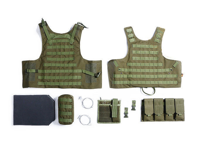 Military Tactical Vest With Two Pistol Pouch , Tactical Vest Carrier For Law Enforcement