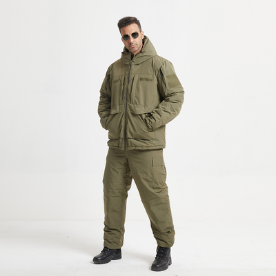 Thermal Insulated Garment Green CP FG Hand Wash Zipper Long Sleeve For Winter Outdoors