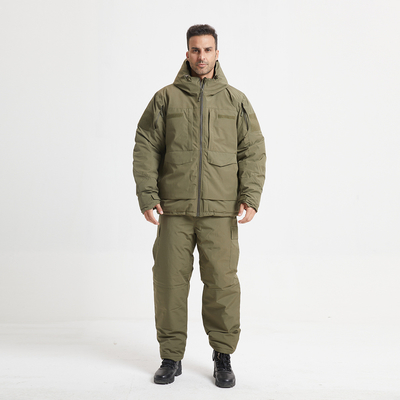 Winter Military Coat For Men And Women Regular Fit Green Zippered Long Sleeve Cotton Lined Jacket
