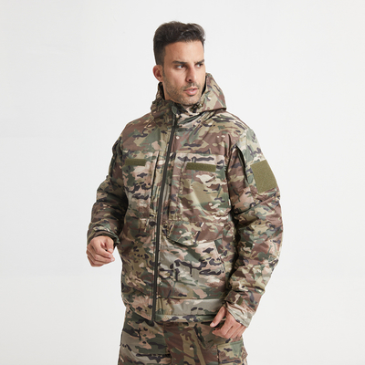 Winter Military Coat For Men And Women Regular Fit Green Zippered Long Sleeve Cotton Lined Jacket
