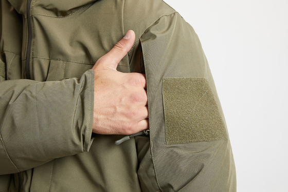 Winter Military Coat For Men And Women Regular Fit Green Zippered Long Sleeve Cotton Lined Jacket